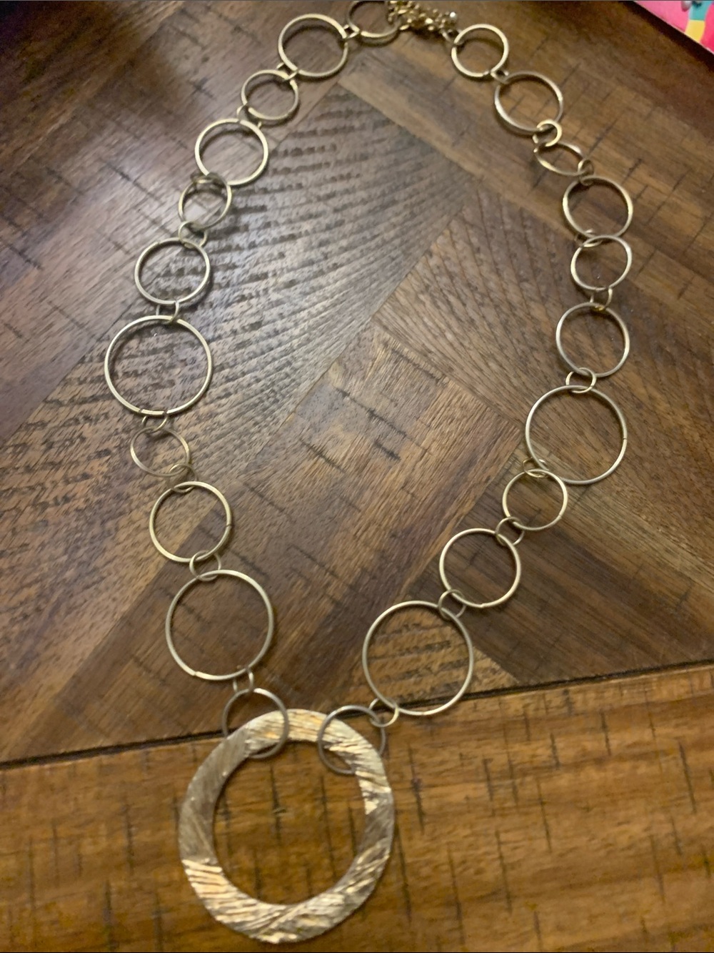 Gold-Tone Open Circle Pendant Necklace - Women Jewelry